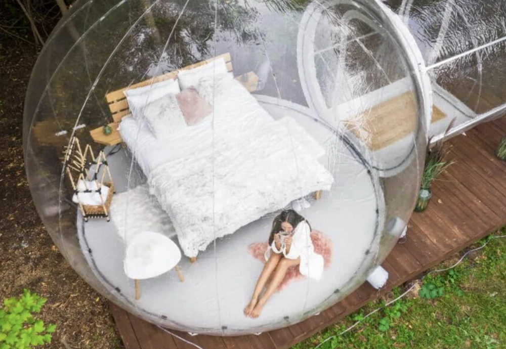 outdoor single tunnel inflatable bubble tent